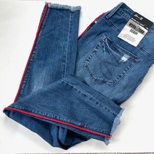 Seven 7 for all mankind Worn and Torn Mid Rise Ankle Skinny NWT